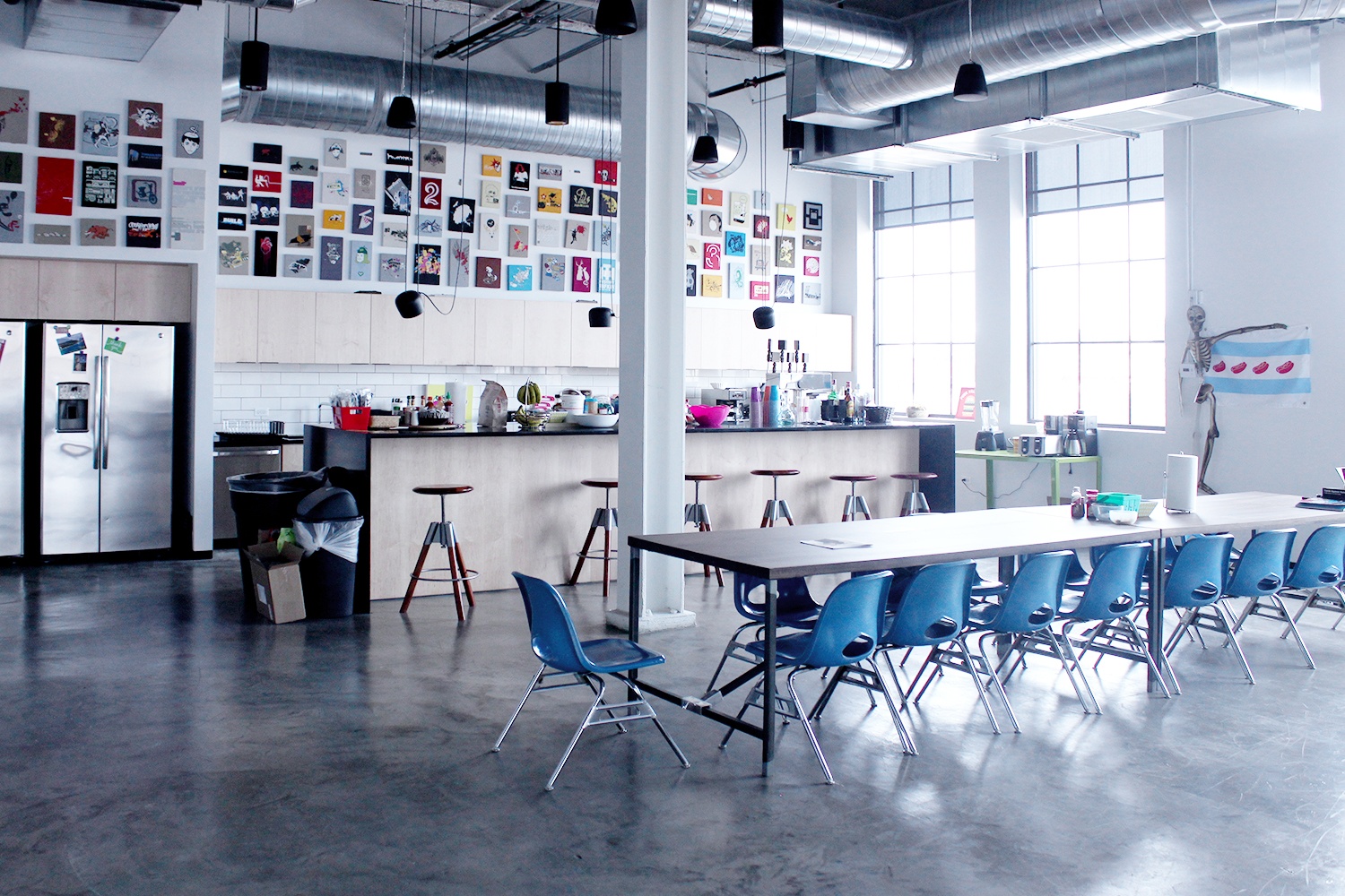 The open concept offices at Threadless.